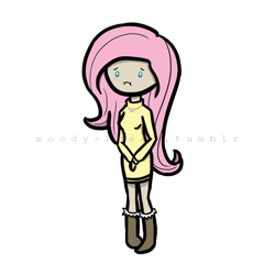 Size: 600x600 | Tagged: safe, artist:grandchaser, fluttershy, human, clothes, female, humanized, pink hair