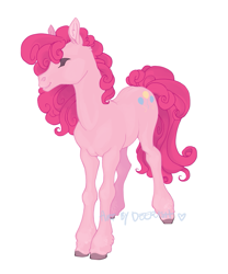 Size: 1091x1312 | Tagged: safe, artist:deericious, pinkie pie, earth pony, pony, female, mare, pink coat, pink mane, realistic, solo