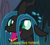Size: 646x581 | Tagged: safe, edit, edited screencap, screencap, queen chrysalis, changeling, changeling queen, frenemies (episode), changelings in the comments, cropped, ears, female, floppy ears, funny, image macro, meme, open mouth, solo, uvula