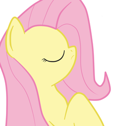 Size: 1500x1500 | Tagged: safe, artist:shovrike, fluttershy, pegasus, pony, bust, eyes closed, female, mare, simple background, solo, white background