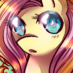 Size: 300x300 | Tagged: safe, artist:todoseruga, fluttershy, pegasus, pony, female, mare, pink mane, solo, yellow coat