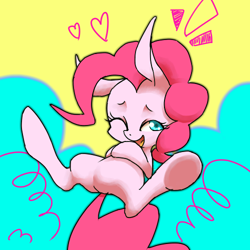 Size: 500x500 | Tagged: safe, artist:30clock, pinkie pie, earth pony, pony, female, mare, pink coat, pink mane, solo, wink