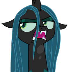 Size: 4000x4224 | Tagged: safe, artist:dragonchaser123, queen chrysalis, changeling, changeling queen, frenemies (episode), absurd resolution, better way to be bad, female, simple background, solo, transparent background, vector