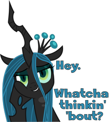 Size: 1492x1669 | Tagged: safe, artist:phucknuckl, queen chrysalis, changeling, changeling queen, frenemies (episode), bedroom eyes, bronybait, bust, cheek squish, crown, cute, cutealis, hoof on cheek, jewelry, looking at you, portrait, regalia, simple background, solo, squishy cheeks, transparent background