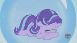 Size: 806x451 | Tagged: safe, screencap, starlight glimmer, pony, a royal problem, animated, crying, gif, magic bubble, sadlight glimmer, solo