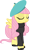 Size: 1265x2117 | Tagged: safe, fluttershy, pegasus, pony, alternate hairstyle, beret, clothes, simple background, solo, sweater, sweatershy, transparent background, vector