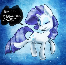 Size: 1023x1013 | Tagged: safe, artist:lizzyoli-ravioli, rarity, pony, unicorn, female, mare, purple mane, solo, vulgar, white coat