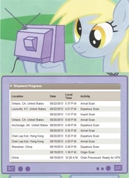 Size: 562x770 | Tagged: safe, derpy hooves, pegasus, pony, exploitable meme, female, mare, meme, obligatory pony, tv meme, ups