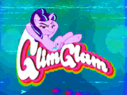 Size: 500x375 | Tagged: dead source, safe, starlight glimmer, pony, unicorn, aesthetics, animated, drama, female, gif, glimglam, grin, lidded eyes, looking at you, mare, ponified, poochie, s5 starlight, smiling, smug, smuglight glimmer, solo, starlight drama, vhs, welcome home twilight