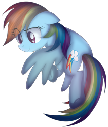 Size: 3019x3540 | Tagged: safe, artist:kimmyartmlp, derpibooru import, rainbow dash, pegasus, pony, flying, simple background, smiling, solo, transparent background, underhoof, watermark