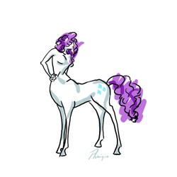 Size: 750x750 | Tagged: safe, artist:fliss-chan, rarity, centaur, solo, species swap