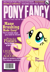 Size: 781x1132 | Tagged: safe, fluttershy, pegasus, pony, female, magazine, mare, pink mane, pony fancy, yellow coat