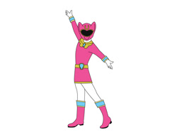 Size: 792x612 | Tagged: safe, artist:guncannon109, pinkie pie, equestrian sentai harmoranger, humanized, solo, super sentai