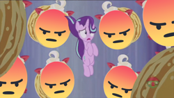 Size: 1920x1080 | Tagged: safe, artist:thorinair, edit, edited screencap, screencap, starlight glimmer, pony, a royal problem, angry, emoji, facebook, facebook reactions, food, meme, pancakes, solo