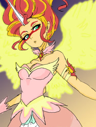 Size: 774x1032 | Tagged: safe, artist:aizy-boy, artist:shadowawolf, sunset shimmer, equestria girls, friendship games, art theft, daydream shimmer, solo, trace