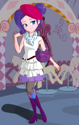 Size: 304x477 | Tagged: safe, artist:runningwiththedobees, edit, rarity, equestria girls, cropped, solo