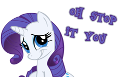 Size: 1306x800 | Tagged: safe, artist:flare-chaser, rarity, pony, unicorn, oh stop it you, simple background, solo