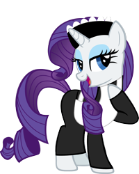 Size: 842x1050 | Tagged: safe, artist:doctorxfizzle, rarity, pony, unicorn, clothes, clue, maid, mrs. white, simple background, solo, transparent background, vector