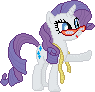 Size: 95x92 | Tagged: safe, artist:seahawk270, rarity, pony, unicorn, glasses, pixel art, solo