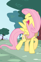 Size: 640x960 | Tagged: safe, screencap, fluttershy, pegasus, pony, female, iphone wallpaper, mare, singing