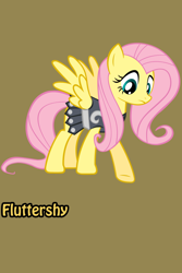 Size: 640x960 | Tagged: safe, fluttershy, pegasus, pony, armor, female, iphone wallpaper, mare, text