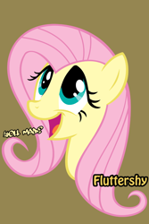 Size: 640x960 | Tagged: safe, fluttershy, pegasus, pony, iphone wallpaper, text, trolling, you mad?