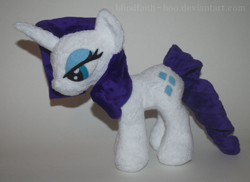 Size: 712x517 | Tagged: safe, artist:blindfaith-boo, rarity, irl, photo, plushie