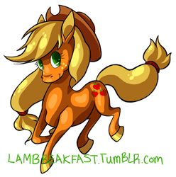 Size: 684x690 | Tagged: safe, artist:lambreakfast, applejack, earth pony, pony, g4, simple background, solo