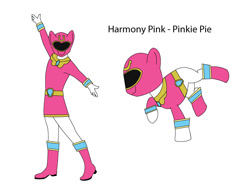 Size: 792x612 | Tagged: safe, artist:guncannon109, pinkie pie, earth pony, pony, equestrian sentai harmoranger, pink, power rangers, super sentai