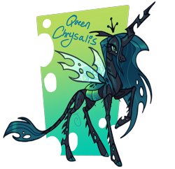 Size: 1280x1237 | Tagged: safe, artist:janegumball, queen chrysalis, changeling, changeling queen, female, solo