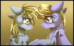 Size: 900x568 | Tagged: safe, artist:inuhoshi-to-darkpen, cloud kicker, derpy hooves, pegasus, pony, fanfic:the life and times of a winning pony, female, mare, winningverse