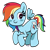 Size: 1200x1200 | Tagged: safe, artist:mahjong-jongara, derpibooru import, rainbow dash, pegasus, pony, simple background, solo, sticker, transparent background