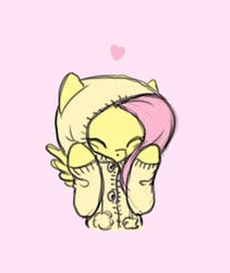 Size: 401x476 | Tagged: safe, artist:carnifex, fluttershy, pegasus, pony, clothes, heart, hoodie, sweater, sweatershy