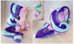 Size: 1280x759 | Tagged: safe, artist:starmassacre, starlight glimmer, pony, beanie (plushie), floppy pony, irl, photo, plushie, ribbon