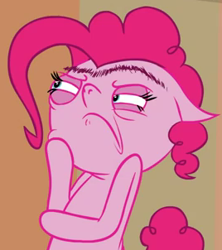 Size: 268x302 | Tagged: safe, artist:hotdiggedydemon, pinkie pie, earth pony, pony, .mov, shed.mov, solo, unsure