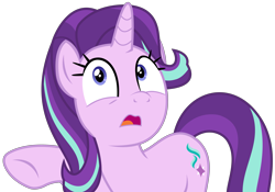 Size: 4797x3359 | Tagged: safe, artist:sketchmcreations, starlight glimmer, pony, unicorn, a royal problem, absurd resolution, cute, female, glimmerbetes, mare, nervous, open mouth, raised hoof, simple background, solo, startled, transparent background, vector