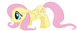 Size: 3987x1599 | Tagged: safe, artist:lixr, fluttershy, pegasus, pony, simple background, transparent background, vector