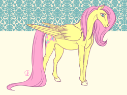 Size: 3000x2250 | Tagged: safe, artist:outcastermine, fluttershy, pegasus, pony, hoers, realistic, solo