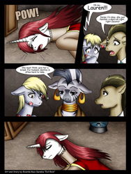 Size: 774x1032 | Tagged: safe, artist:evil-rick, derpy hooves, doctor whooves, zecora, oc, pegasus, pony, zebra, comic:lauren's legacy, comic, female, mare