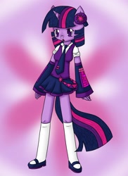 Size: 1274x1753 | Tagged: safe, artist:anigirl96, derpibooru import, twilight sparkle, anthro, crossover, mary janes, vocaloid