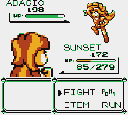 Size: 320x288 | Tagged: safe, artist:renaturnip, adagio dazzle, sunset shimmer, equestria girls, crossover, pixel art, pokémon