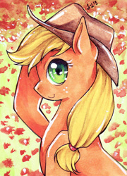 Size: 500x695 | Tagged: safe, artist:greyradian, applejack, earth pony, pony, solo