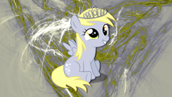 Size: 2560x1440 | Tagged: safe, artist:huskyfan, derpy hooves, cute, filly, solo, tiara, wallpaper