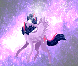 Size: 1000x849 | Tagged: safe, artist:furfear, derpibooru import, twilight sparkle, twilight sparkle (alicorn), alicorn, pony, female, glowing eyes, mare, space