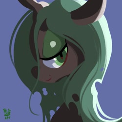 Size: 1280x1280 | Tagged: safe, artist:tohupo, queen chrysalis, changeling, changeling queen, female, looking at you, solo