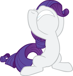 Size: 1000x1043 | Tagged: safe, artist:ebontopaz, rarity, pony, unicorn, simple background, solo, the worst possible thing, transparent background, upset, vector