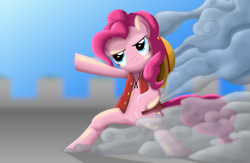 Size: 1600x1040 | Tagged: safe, artist:steelmk0, pinkie pie, earth pony, pony, cosplay, gear second, monkey d luffy, one piece, parody, pinkie d pie, solo