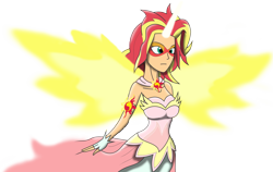 Size: 4697x2963 | Tagged: safe, artist:leirbag-an, sunset shimmer, equestria girls, friendship games, daydream shimmer, human coloration, magic, simple background, solo, transparent background