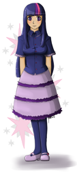 Size: 778x1716 | Tagged: safe, artist:naitmaerev2, derpibooru import, twilight sparkle, humanized, lolita fashion, solo