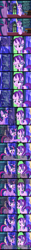 Size: 960x7860 | Tagged: safe, edit, edited screencap, screencap, starlight glimmer, twilight sparkle, twilight sparkle (alicorn), alicorn, pony, unicorn, every little thing she does, absurd resolution, book, bookshelf, crystal, dialogue, door, friendship, library, screencap comic, table, talking, text, twilight's castle